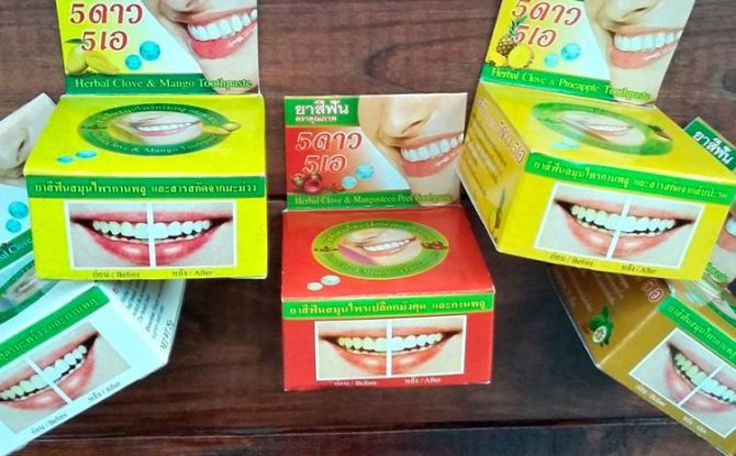 Dentifrice blanchissant, à base de plantes, noir de Thaïlande: comment utiliser, gamme, caractéristiques